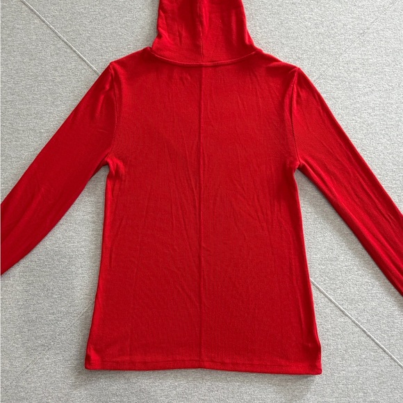 LOFT Red Ribbed Turtleneck - Picture 2 of 3